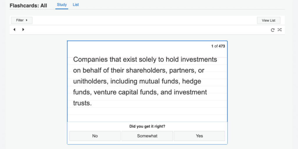 CFA Institute Learning Ecosystem Flashcards