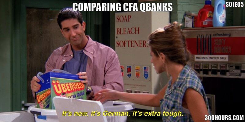CFA® Exam Meme Challenge: Memefying Every Friends Episode in Season 1 7 CFA Friends Meme: CFA Compare Providers Question Banks Qbanks