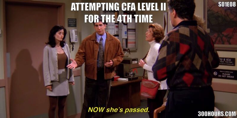 CFA Friends Meme: CFA Exam failing but passing on retrying