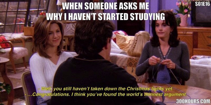 CFA Friends Meme: Procrastinating CFA Study