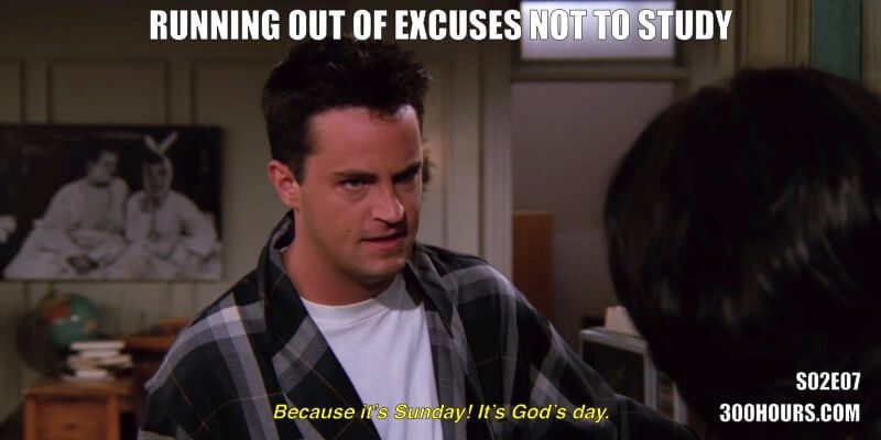 CFA Friends Memes: Excuses not to study