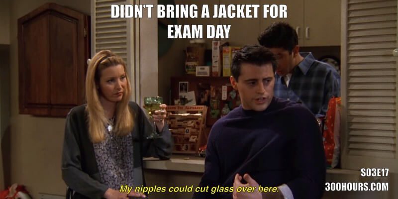 CFA® Exam Meme Challenge: Every Friends Episode in Season 3 19 CFA Friends Meme: Bring a jacket to exam day