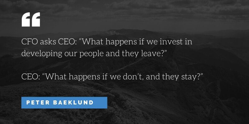 Why Top Tier Firms Prefer Hiring Cfa Charterholders 8 Why companies should invest in their people - quote by Peter Baeklund
