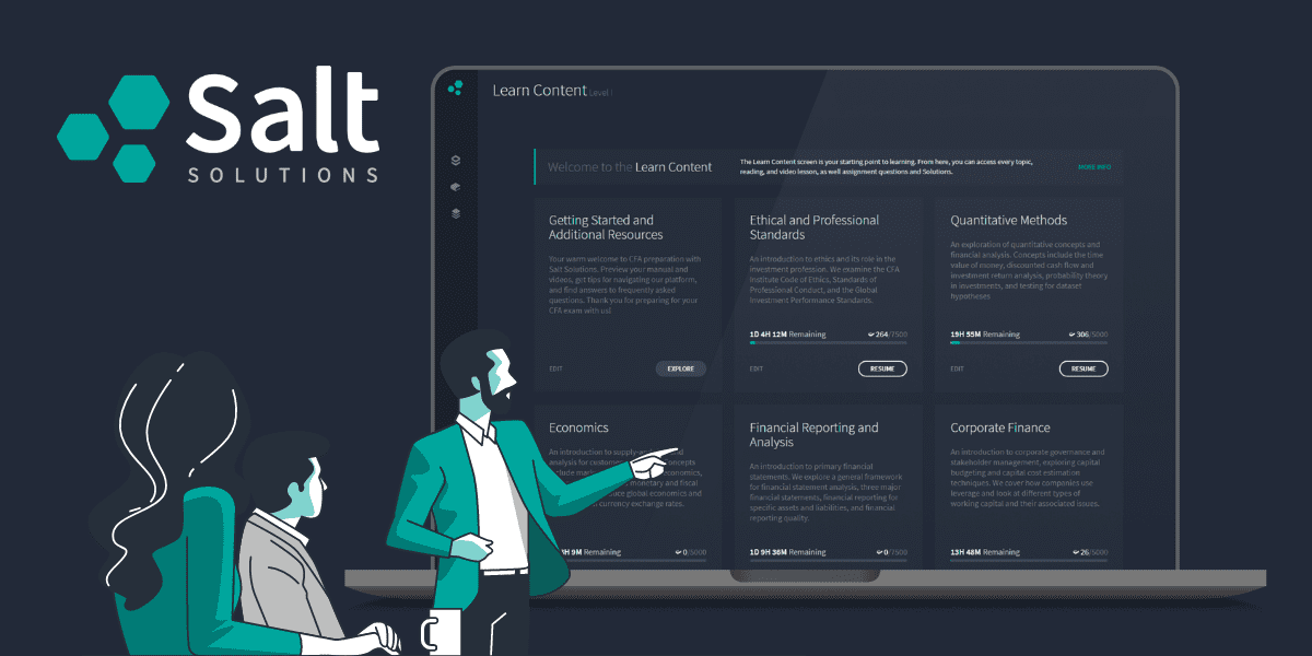 Salt Solutions CFA Online Learning Platform: Our Review 1 Salt Solutions CFA Review and Rating