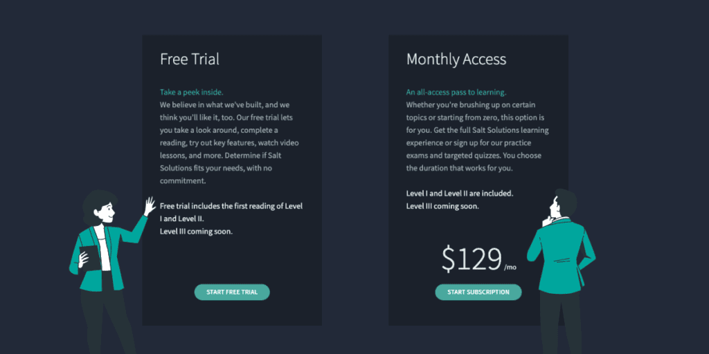 Salt Solutions CFA Online Learning Platform: Our Review 12 Salt Solutions CFA Trial and Pricing