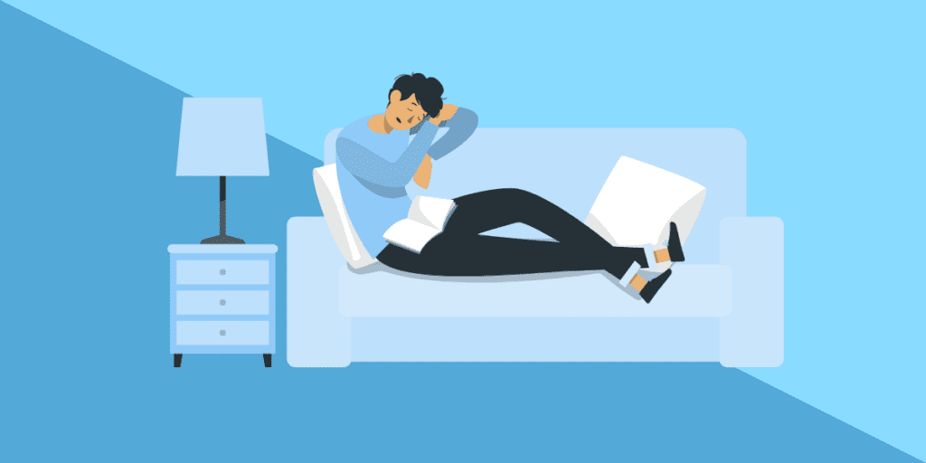 6 Effective Ways To Manage Stress While Studying 5 falling asleep tired sofa
