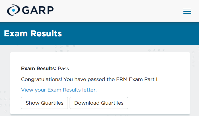 FRM Minimum Passing Score: Our Best Estimates So Far 1 ExamResults PortalScreenshot 002 1
