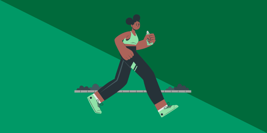 6 Effective Ways To Manage Stress While Studying 8 a person running outdoors with a bottle of water in her hand