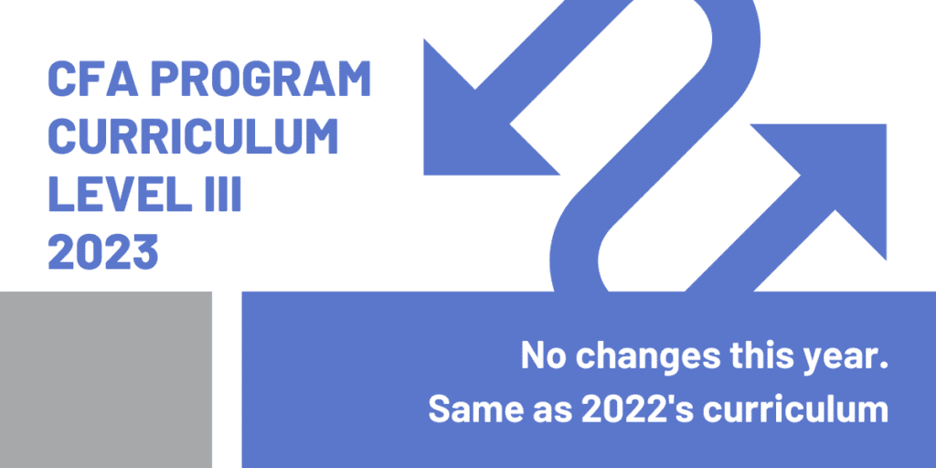 cfa level 3 curriculum changes 2023