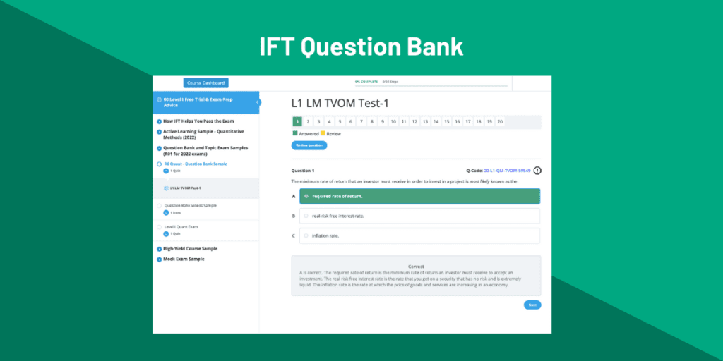IFT CFA Question Bank
