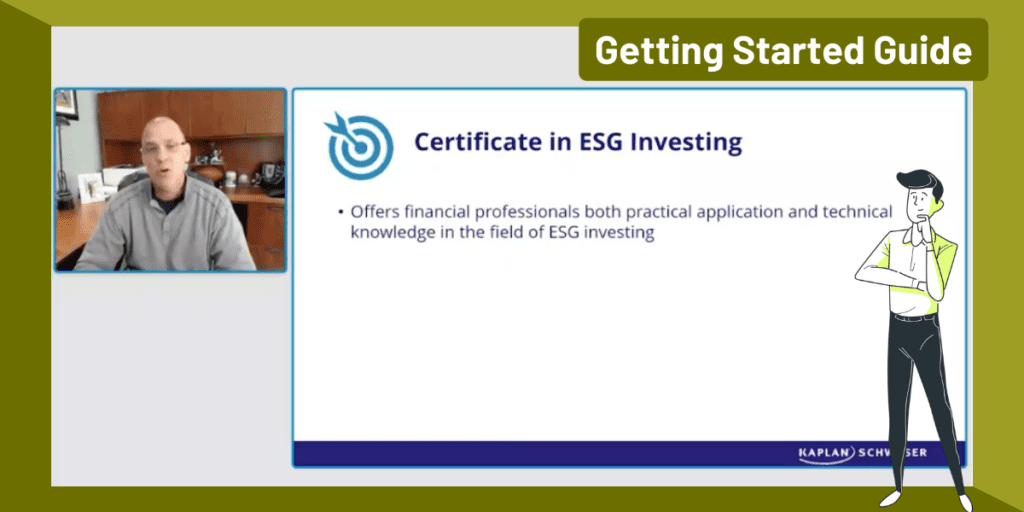 Kaplan Schweser Launches Certificate in ESG Investing Course (In-Depth Review) 6 Kaplan Schweser ESG Getting Started Guide
