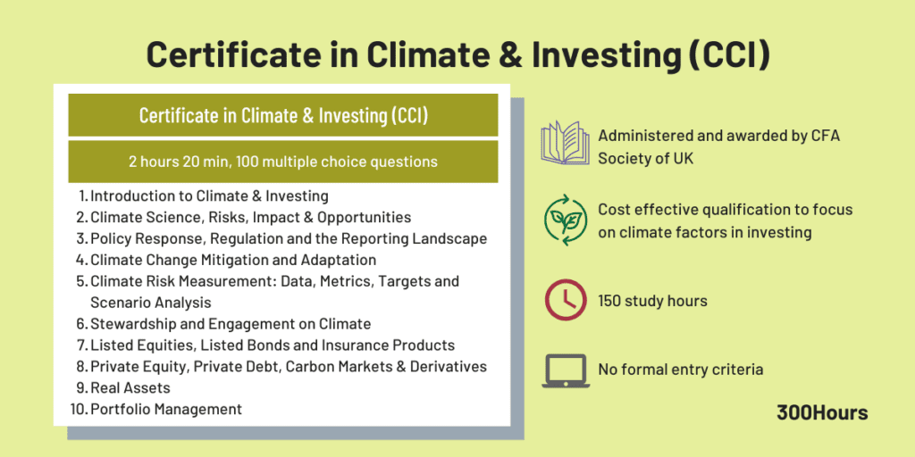 Certificate in Climate and Investing (CCI): A Complete Guide 3 cfa cci exam format climate and investing certificate